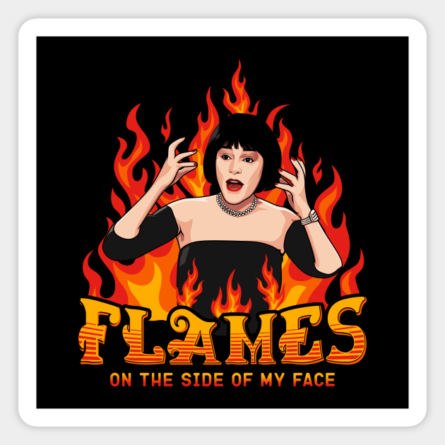 Clue Movie - Flames on the side of my face Magnet by idjie